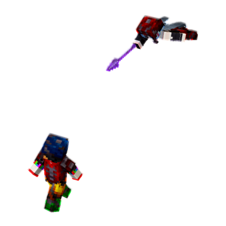 spear fight - Minecraft pose by dzejkobb | Perfect for thumbnails and renders