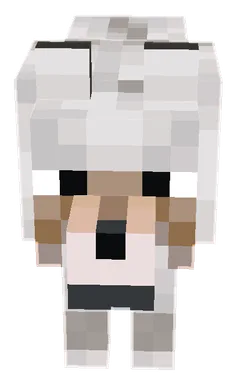 Minecraft Wolf PNG, front