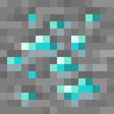Minecraft Diamond Ore PNG, flat texture
