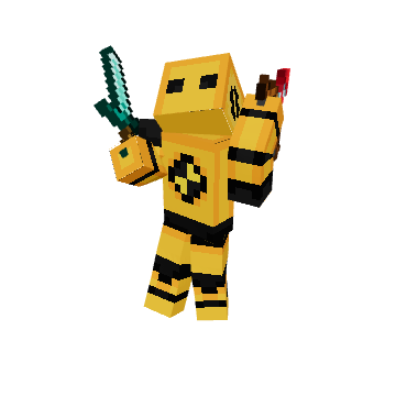 Dual Wield Threat minecraft pose by atebagautier