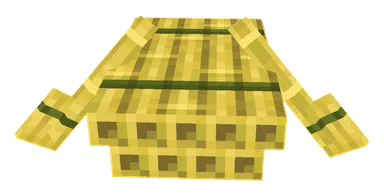 Minecraft Bamboo Raft PNG, front