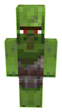 Minecraft Zombie Villager PNG, front