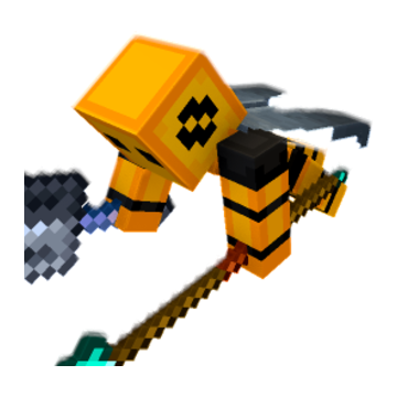 Spear mace with elytra - Minecraft pose by zoltic | Perfect for thumbnails and renders