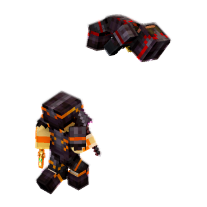 The two blind fold brothers clash. minecraft pose by eternal____