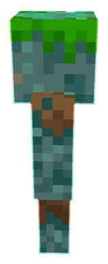 Minecraft Drowned PNG, side