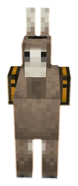 Minecraft Donkey PNG, front