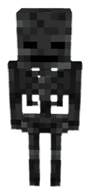 Minecraft Wither Skeleton PNG, front