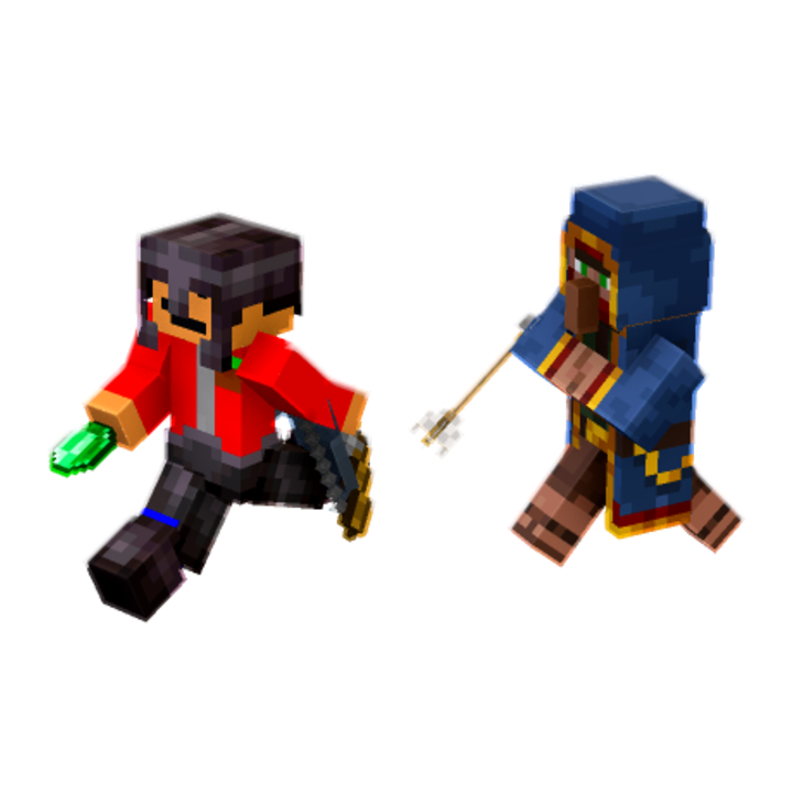 RUN FROM VILLAGER - Minecraft pose by toycar20a | Perfect for thumbnails and renders
