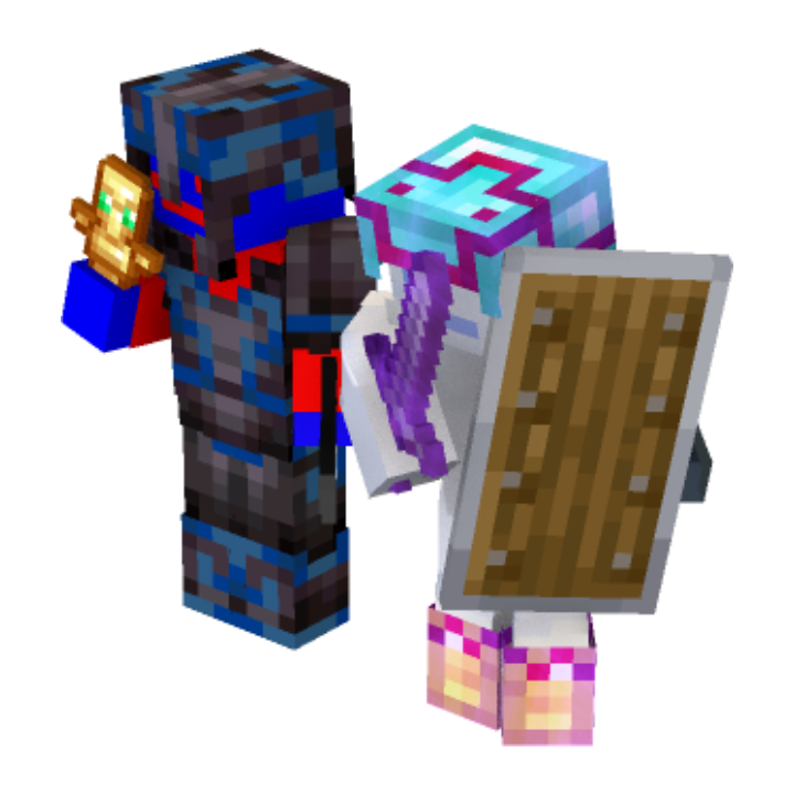 My skin and his best friend - Minecraft pose by myname44 | Perfect for thumbnails and renders