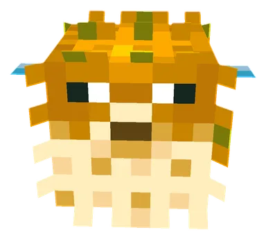 Minecraft Pufferfish PNG, front