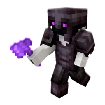 Axe holding with netherite armor minecraft pose by m3rc_115