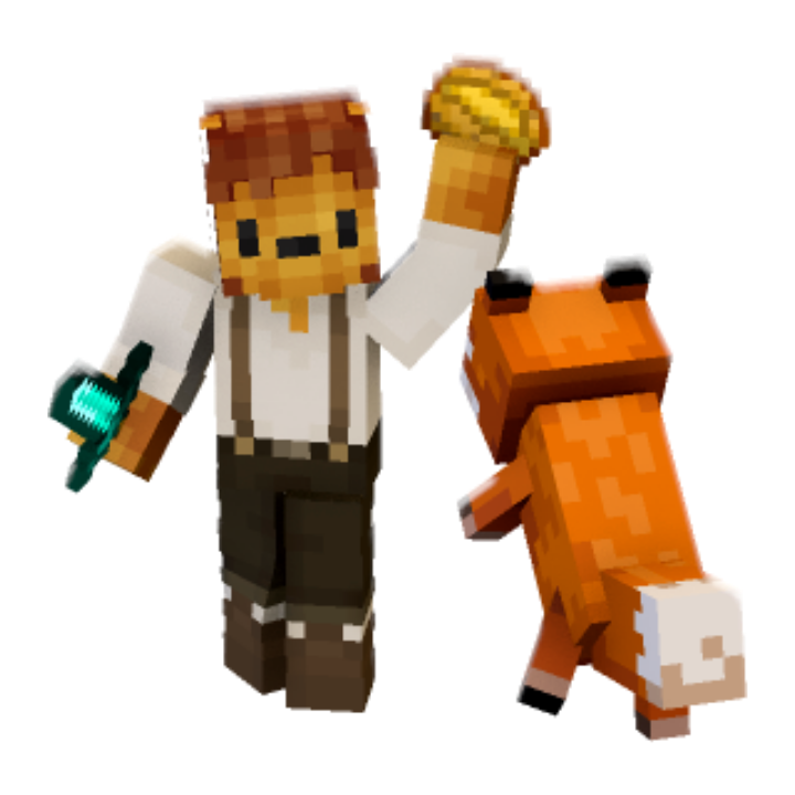 Feeding Lion - Minecraft pose by drkxdr | Perfect for thumbnails and renders