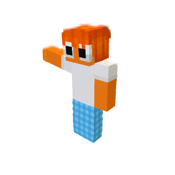 pointing left - Minecraft pose by seal | Perfect for thumbnails and renders