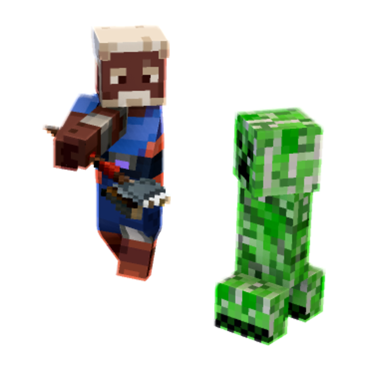 kellen war hammering a creeper - Minecraft pose by minecraftofficial | Perfect for thumbnails and renders