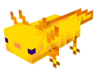 Gold Axolotl PNG