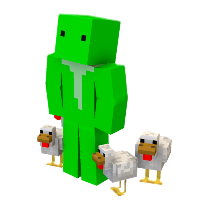 Chicken army - Minecraft pose by cjsalty | Perfect for thumbnails and renders