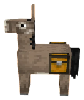 Minecraft Donkey PNG, side