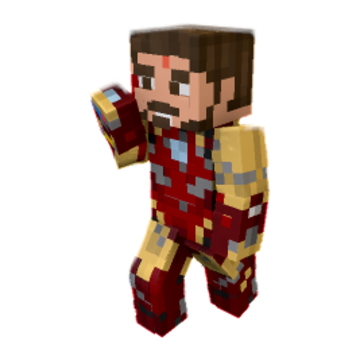 Tony Iron Man minecraft pose by luxicraft
