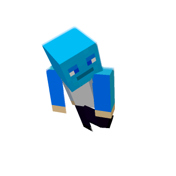 crouching looking back - Minecraft pose by therealjms | Perfect for thumbnails and renders