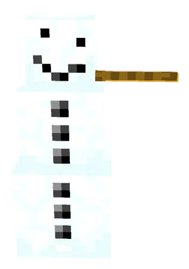 Minecraft Snow Golem PNG, front