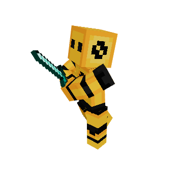 Leaping Slash - Minecraft pose by majokall | Perfect for thumbnails and renders