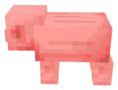 Minecraft Pig PNG, side