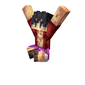 Luffy1test - Minecraft pose by Vikker Spelmaskin | Perfect for thumbnails and renders