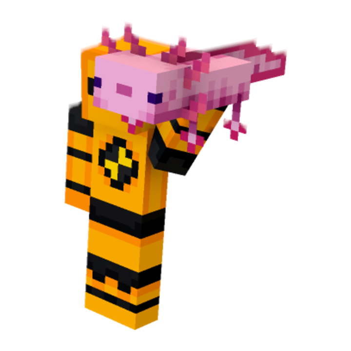 Shoulder Carrying Axolotl minecraft pose by diversifiedplayz