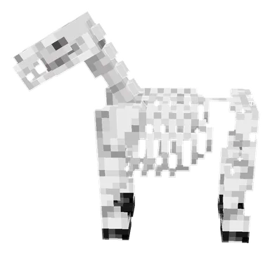 Minecraft Skeleton Horse PNG, side