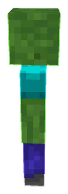 Minecraft Zombie PNG, side