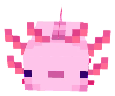 Minecraft Axolotl PNG, front