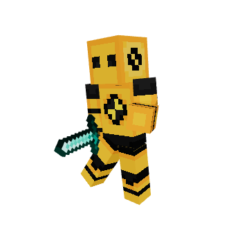 Advancing Swordsman - Minecraft pose by cashtv | Perfect for thumbnails and renders