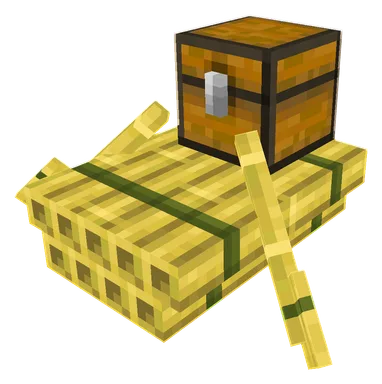 Minecraft Bamboo Chest Raft PNG